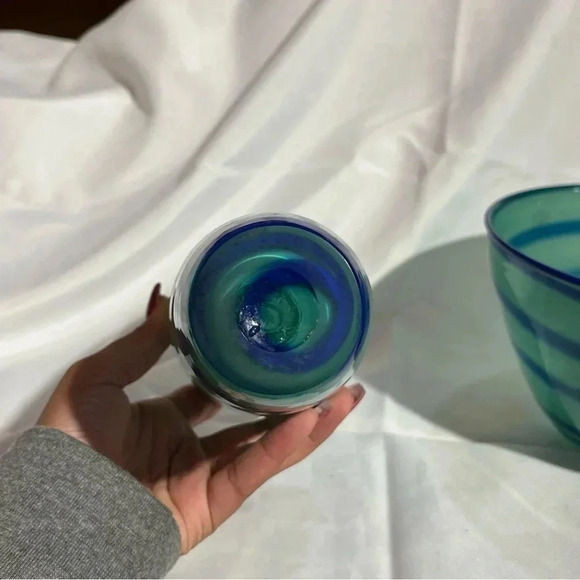 Soholm Dannark Kunstglas Decorative Art Glass Bowl and Vase - Picture 4 of 6